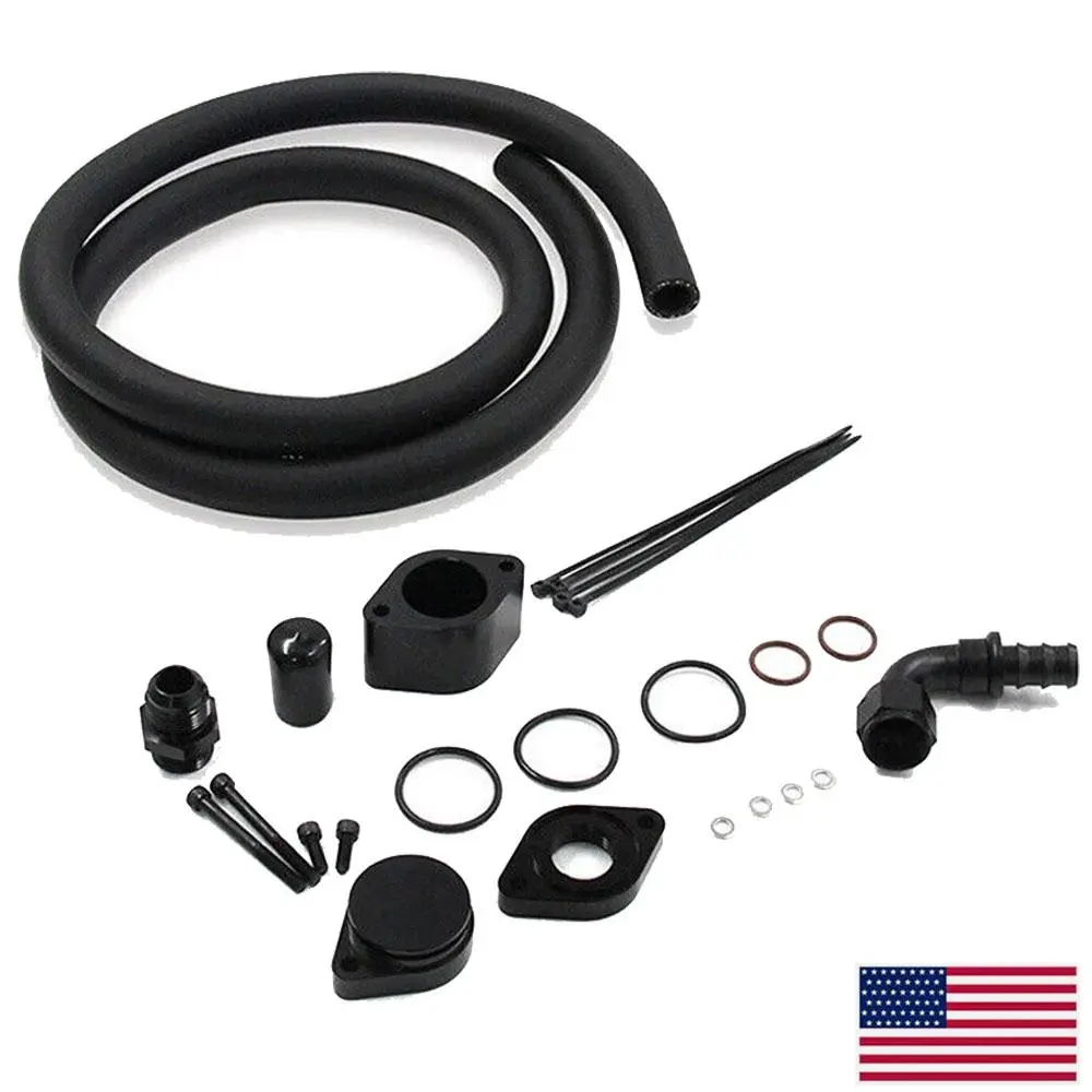 2011-2020 Ford 6.7L Powerstroke CCV PCV Delete Kit, Heavy-Duty Crankcase Vent Kit, Smooth Pressure Flow, Reduces Oil Sludge, Engine Bay Upgrade with Complete Hardware