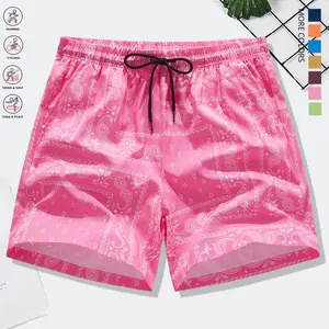 Men’s floral swim trunks — swimming shorts with an elastic drawstring waist — lightweight beach shorts for surfing, swimming, workouts, and vacations — casual, non-clingy quick-dry fabric, sporty style, durable design— a summer essential Menswear