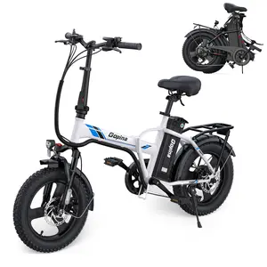 Vivi Zephyr Electric Bike, 16" x 3.0 Fat Tire Electric Bike, 350W Folding Electric Bicycle, 48V Removable Battery, Up to 40 Miles, LCD Display, 20mph, 7 Speed