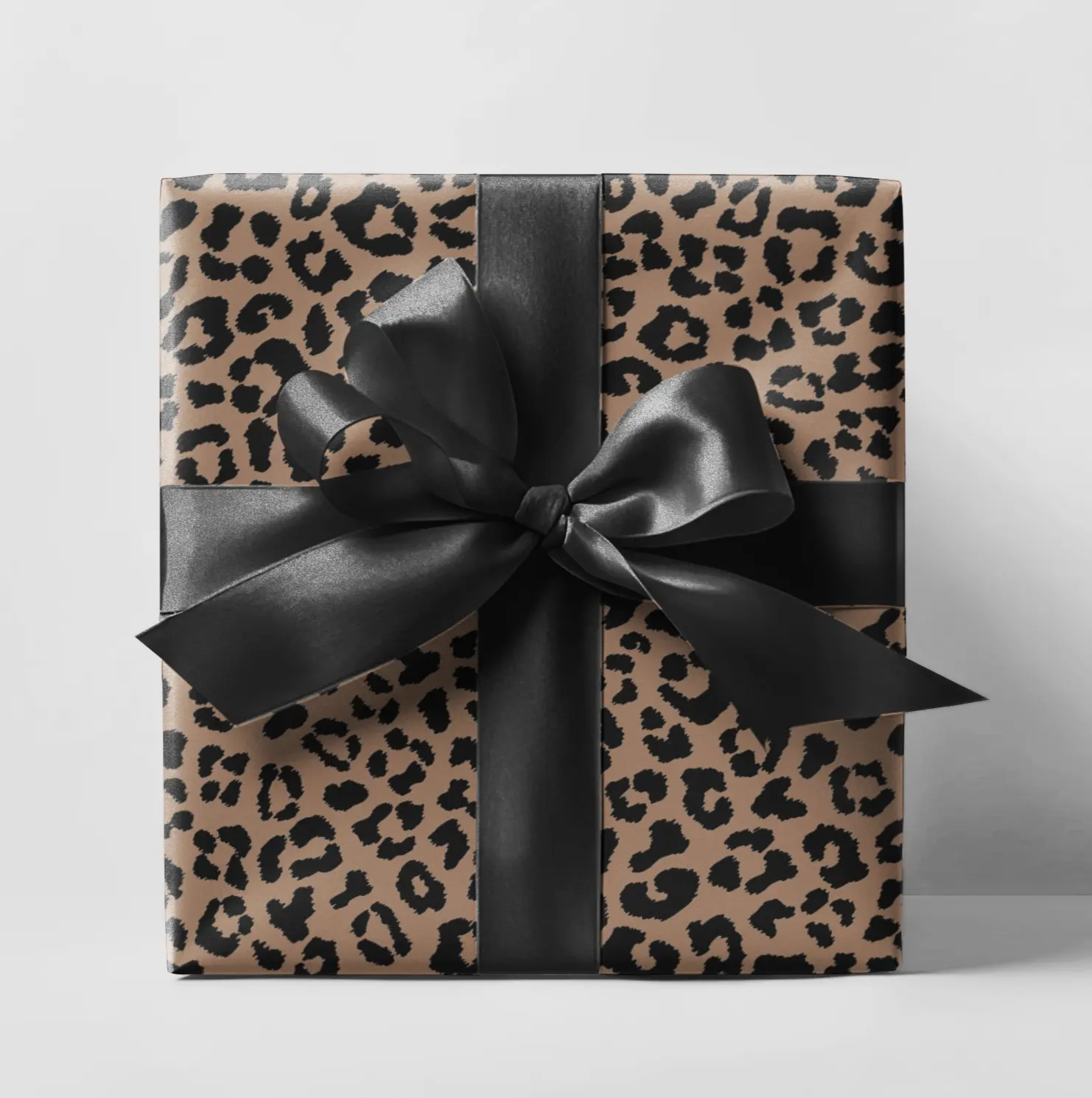 Leopard Print Glossy Single-Side Wrapping Paper Roll, Strong Durable Material, 3 Sizes (30x36 In, 30"x180" Incl.), High-Def Print, Christmas Gift Wrapping Office Stationery Supplies, Three Sizes
