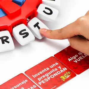 1pc Basta! Spanish Edition Board Game - Fast-Paced Word Matching Party Game, Plastic Material, Mixed Color, Family Fun for Ages 8+