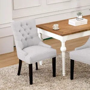 Bellmount Upholstered Wingback Tufted Dining Chair