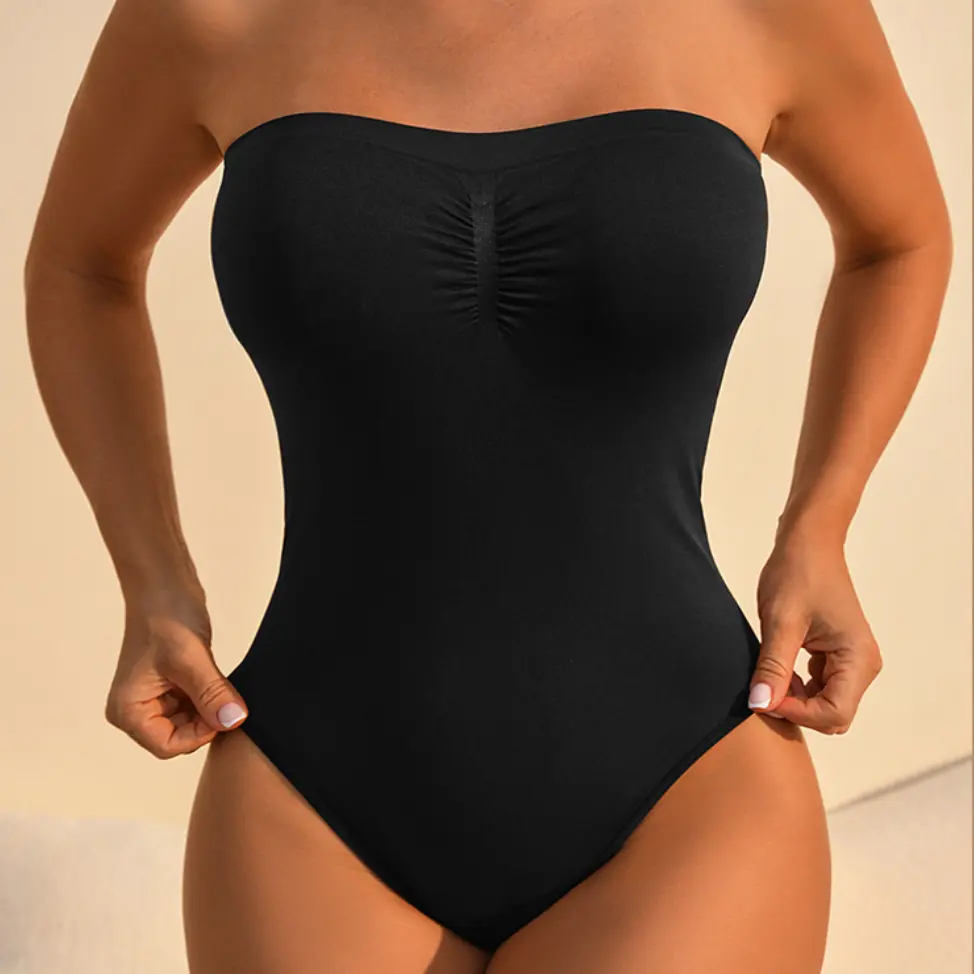 Women's Plus Size Strapless Shapewear Bodysuit Seamless Tummy Control Corset, Backless Invisible Dress Undergarment - TikTok Shop Women's Plus Size Strapless Shapewear Bodysuit Seamless Tummy Control Corset, Backless Invisible Dress Undergarment - TikTok Shop