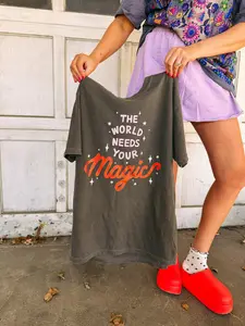 Comfort Colors ETTA OG The World Needs Your Magic Graphic Tee - Mother Day Mom Gift