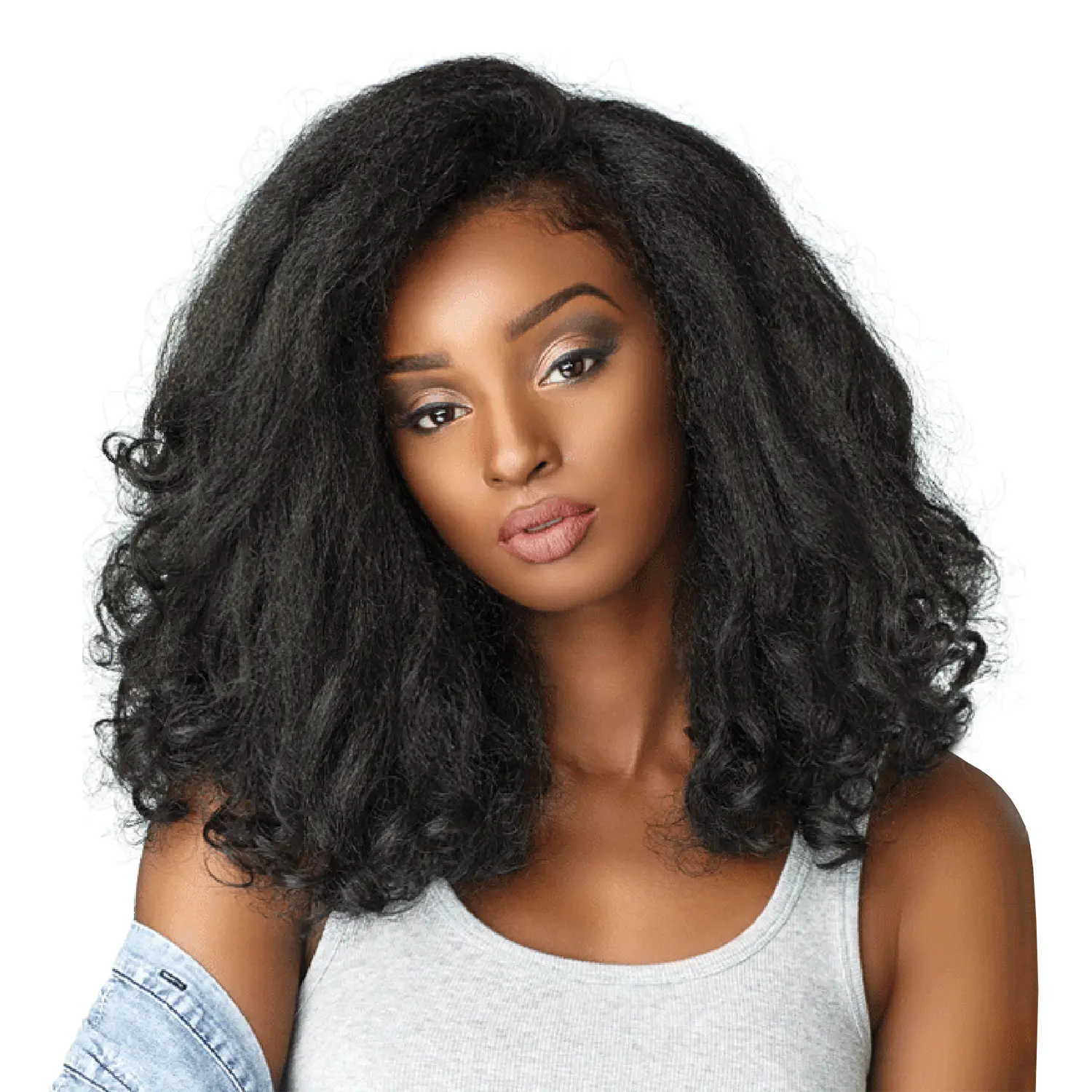 Sensationnel Half Wig, Curls Kinks & Co Rain Maker, Kinky Curly Synthetic Hair, Convenient Instant Weave for Easy Blending, Curly Hair Wig, Kinky Curly Wigs