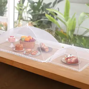 New Bestselling Insect-Proof Food Cover, Outdoor Picnic Dustproof Mesh Folding Square Lid, Home Use Vegetable Protector