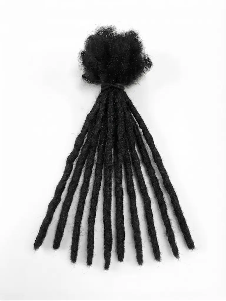10 Locs  of Real Human Hair Dreadlocks Loose Ended Afro Kinky Medium 1/4" Handmade Natural Grown Locs for Length & Repairs Interlocked Locs