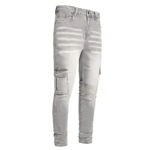 JUNBAOSS Men's Skinny Jeans Stretch Ripped Jeans for Men, Distressed Slim Tapered Leg Fashion Comfort Flex Waist Denim Pants