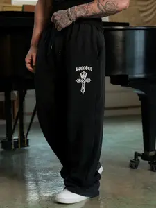 Trendy Street Style Drawstring Sweatpants, Comfortable Fit for Casual Fashion, Perfect for All Occasions in Fall & Winter