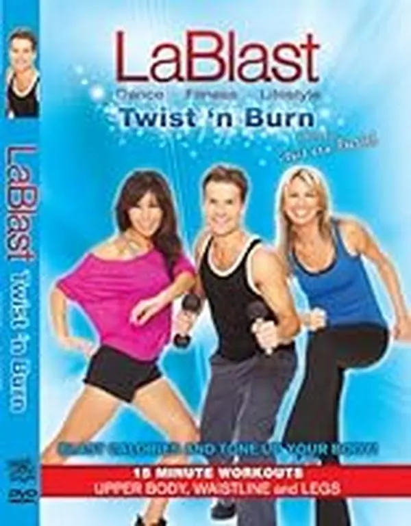 Used LaBlast Level 4 Twist 'n Burn DVD Book - English, with upper body, legs dance routines, light weights for muscle toning, Workouts