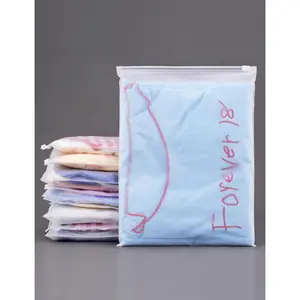 50PCS Shirt Bags, 8" x 10" Frosted Zipper Plastic Bags for Clothes, Resealable Shirt Shipping Packaging Bag, 3 Mil