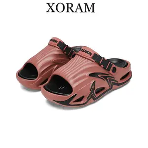 XORAM Men's Functional Slides Slipper Walking Shoes - Thick-Soled, Shock-Absorbing, Non-Slip, Odor-Resistant, Water-Resistant, Comfortable Outdoor Casual Sports Footwear with Adjustable Heel DB-8927
