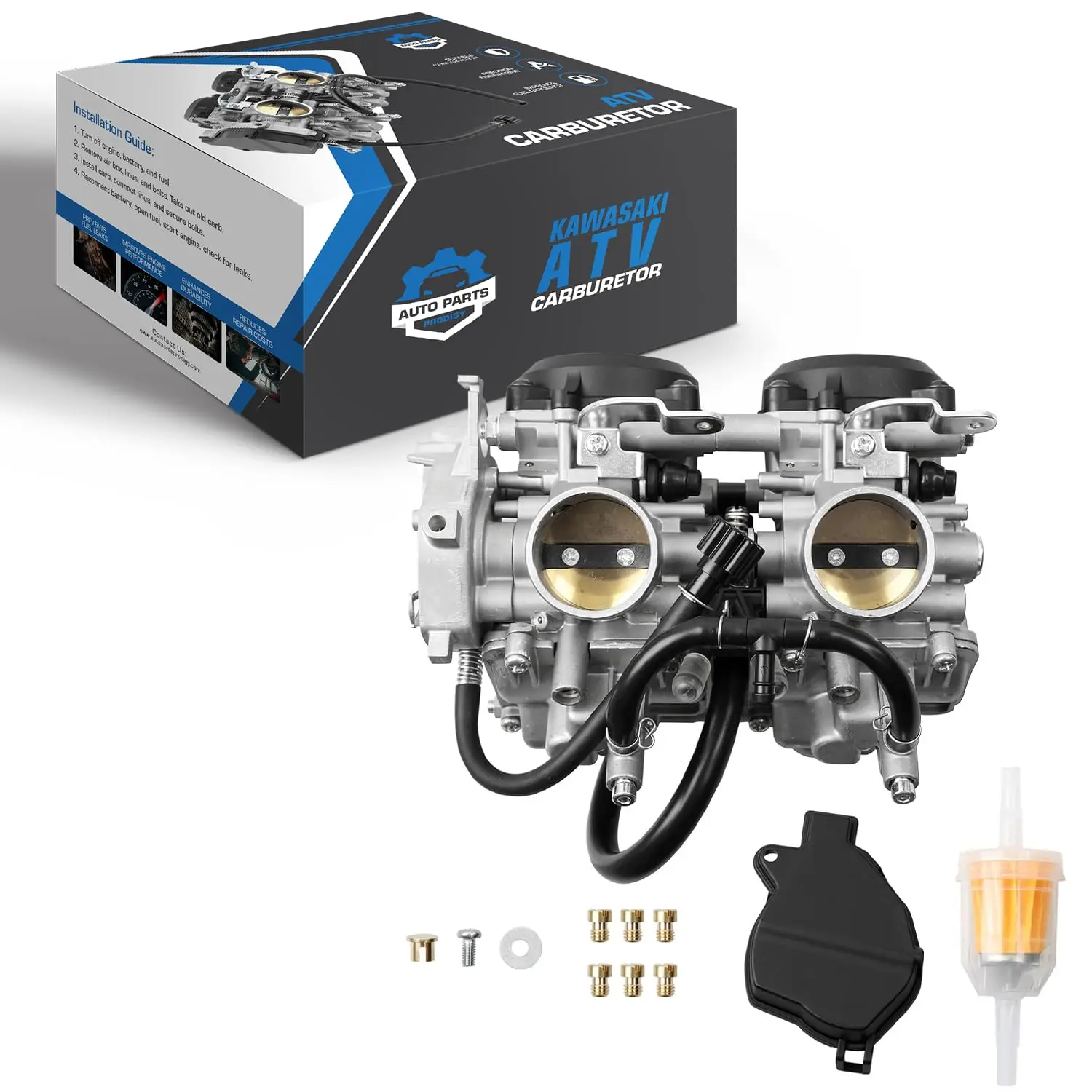Auto Parts Prodigy Carburetor For Kawasaki Prairie & Brute Force 650 | Fits 2002-2013 KVF650 | Reliable Kawasaki ATV Carb Replacement