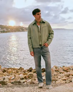 Express Mint Faux Suede Zip Jacket