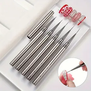 UV Gel Polish Nail Liner Brush Set, 5 Counts Drawing Lines Stripe Painting Flower Pen, Nail Art Manicure Brushes, Nail Tech Supplies