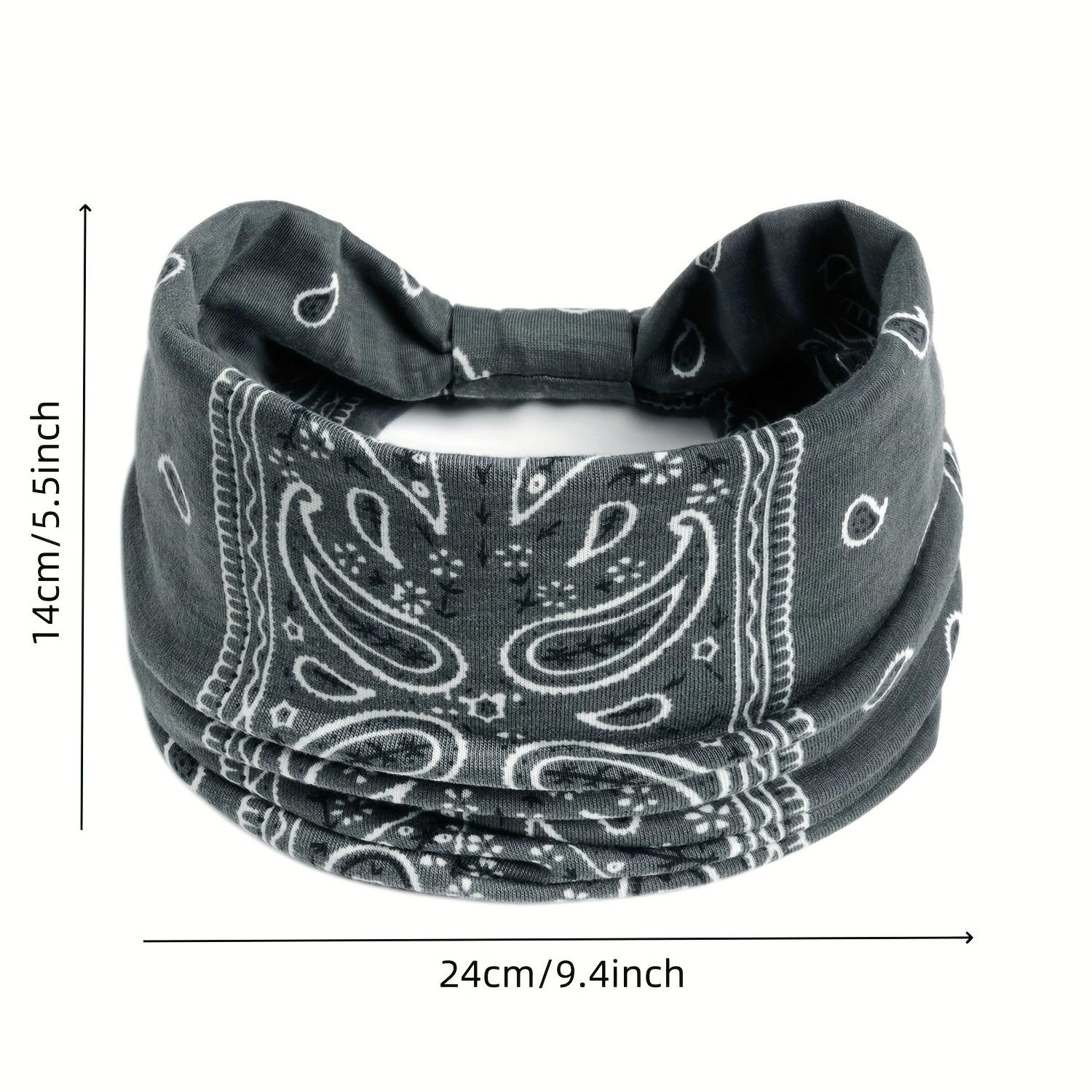 5pcs Bohemian Paisley Headbands for Women - Soft, Stretchy & Breathable Multifunctional Hairbands in 5 Vibrant Colors  - Perfect for Yoga, Running & Outdoor Sports, All-Season Comfort, Exercise Headband | Vibrant Headbands | Stretchy Fabric