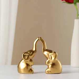 2pcs Elephant Decorative Ornaments, Modern Minimalist Animal Shelf Decor, Wedding Gift, New Home Decoration, Resin Animal Ornaments