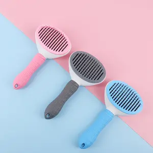 Self-Cleaning Pet Hair Removal Brush with Shedding Button – Effortless Grooming Tool for Cats & Dogs | Brush Magic for Easy Fur Cleaning Hair Dematting Brush