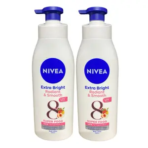 Nivea Extra Bright Radiant & Smooth Body Lotion - Super Food 40x Vitamin C - Pack of 2 - 380mL Each Moisturizers Comfort