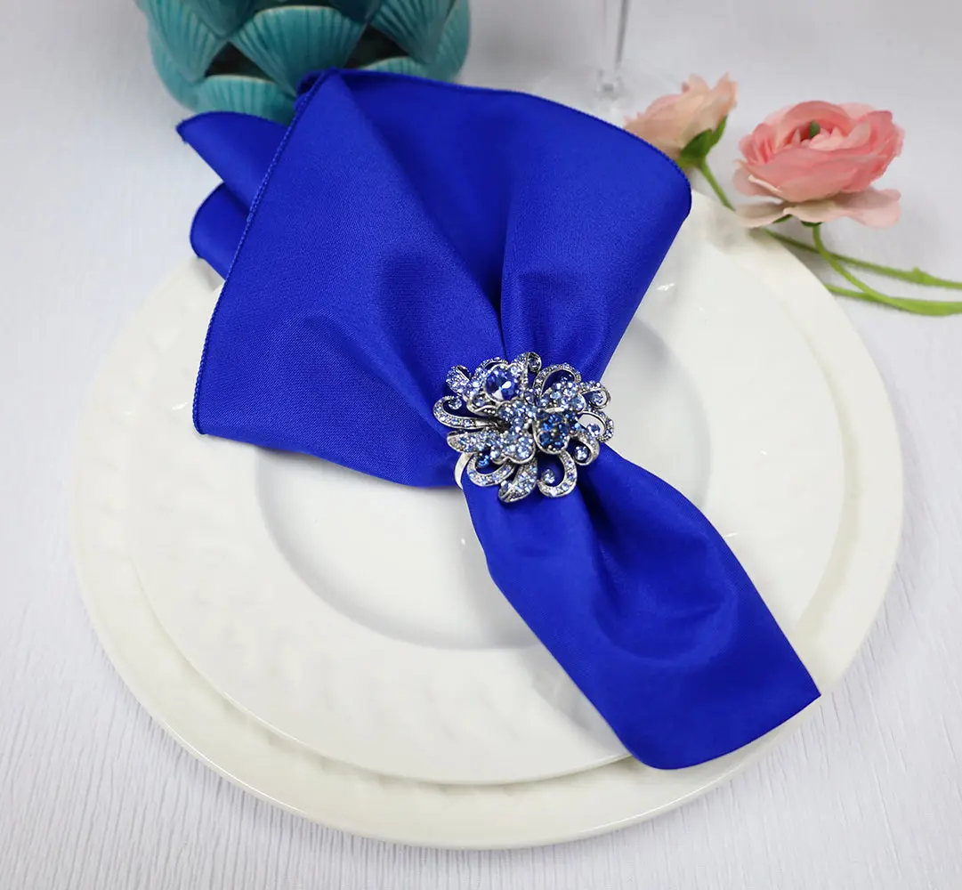 17"x17" Polyester Napkins - Royal Blue (10pcs/pk)
