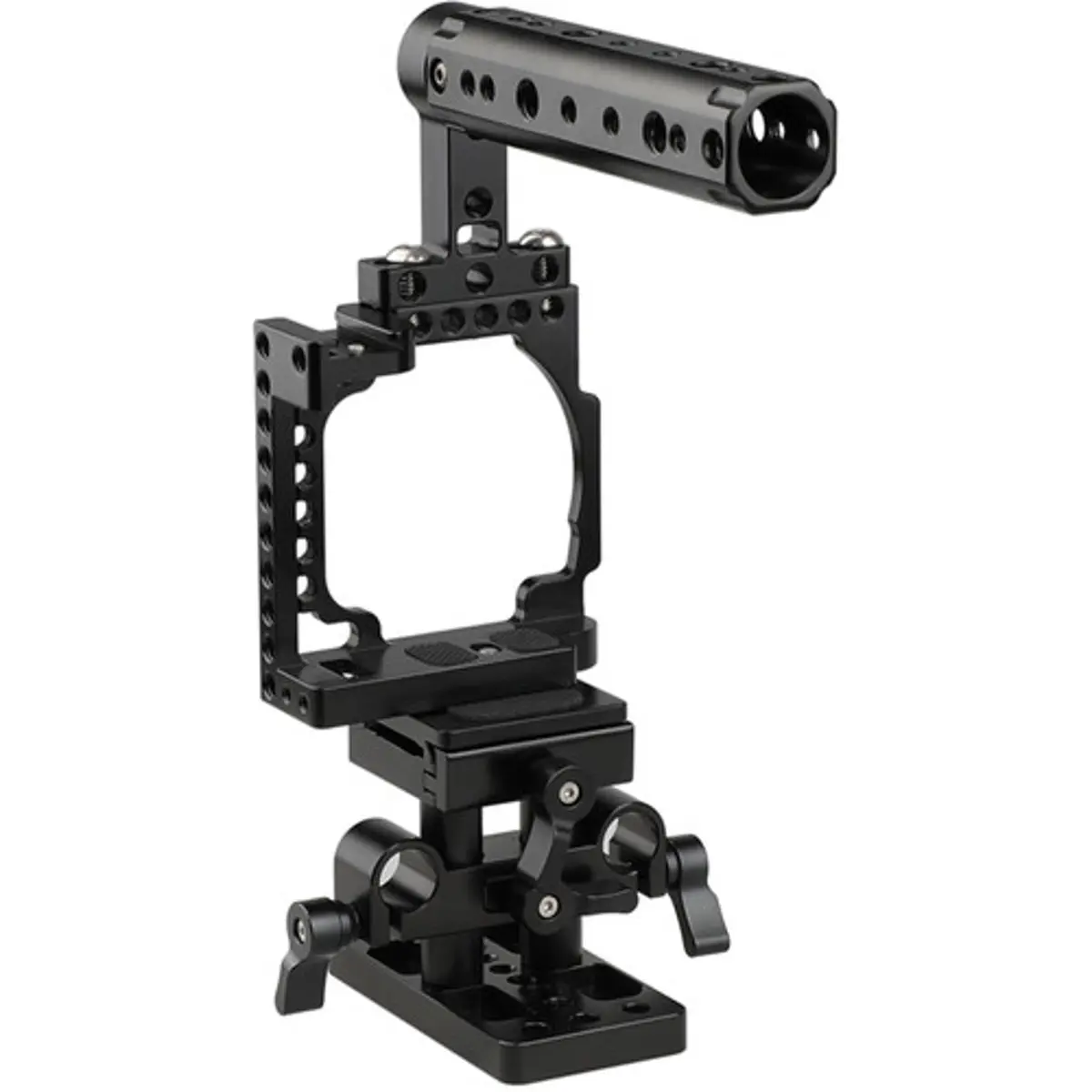 CAMVATE Camera Cage with Handle and ARCA QR Baseplate for Sony A6500/A6300/A6000