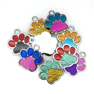 Random 5PCS personalized dog tag Paws: customize your pet's ID tag and engrave it with the name and color of your choice!