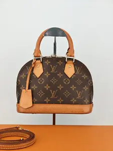 Pre-owned Monogram coated canvas Shoulder Bags Louis Vuitton Monogram Canvas Alma BB Satchel Handbag【SN2188】