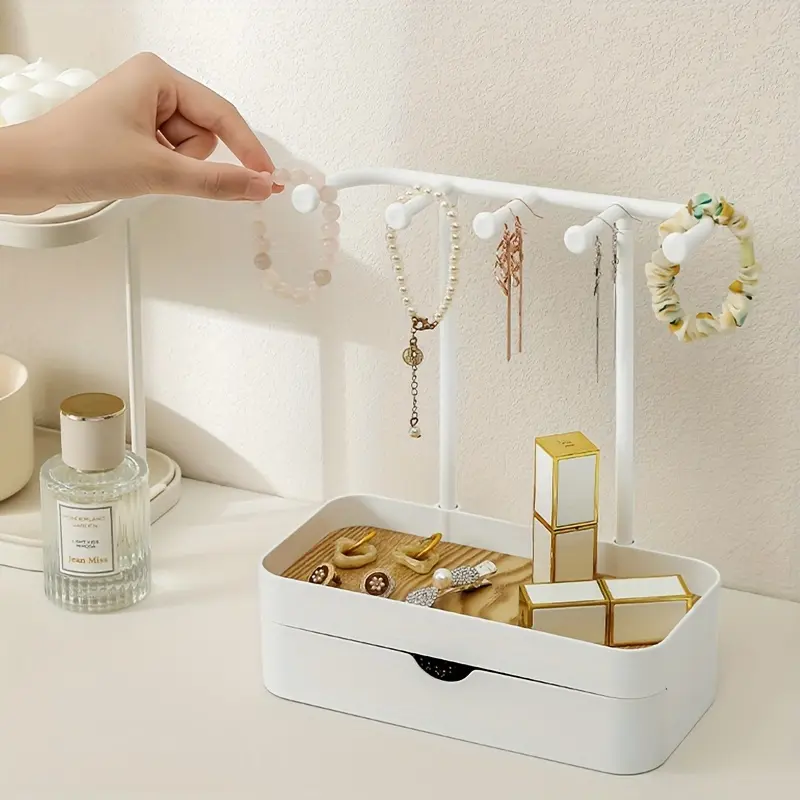 Japanese Minimalist Jewelry Display Stand Organiser, Suitable for Earrings Necklaces Bracelets Keys, Living Room Bedroom Vanity Bathroom Entryway Decor