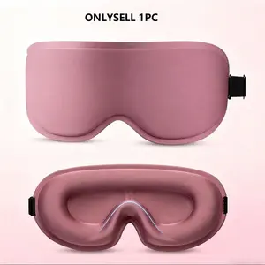 3D Deep Contoured Eye Cover for Sleeping, Adjustable with Nose Pad, Ideal Eye Cover Mask for Sleeping, Yoga, Traveling, Portable Eye Mask