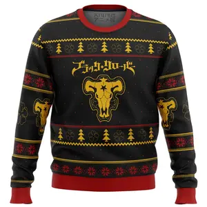 Black Clover Bulls Ugly Christmas Sweater - Anime Fan Ugly Christmas Sweater -  All over Print Knitted Sweater