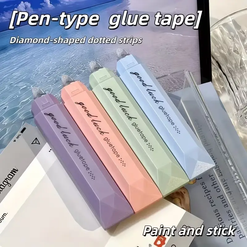 5-Piece Pen-Type Glue Tape Roller Set with 1 Erasable Gel Pen, High Adhesion Glue Stick, Ergonomic Comfortable Grip for Craft Projects, All Ages Home & Festive Party Supplies