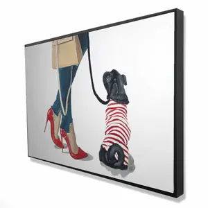 212 MAIN 24x36 in. Best Friends Fashion Dog Canvas Wall Print - Artistic Home Decor Artwork, Ideal Gift for Bedroom Home Supplies, Bedroom Decor, Playful