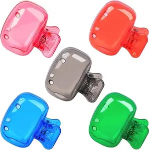 5 Pack Travel Toothbrush Head Covers Toothbrush Protector Cap Brush Pod Case Protective Portable Plastic Clip for Household Travel, Camping, Bathroom, School, Business