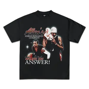 Allen Iverson Ankle Insurance Graphic Tee, Y2K Rap Streetwear T-Shirt, Unisex Crew Neck, Vintage Hip-Hop Graphic, Sports Style, Casual Cotton Fit