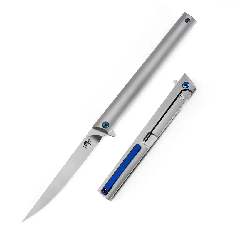 KLAKEN B13 REGENT, CEO Style EDC Knife, Blade: D2, Handle: TA5 Titanium/Carbon Fiber Gentleman