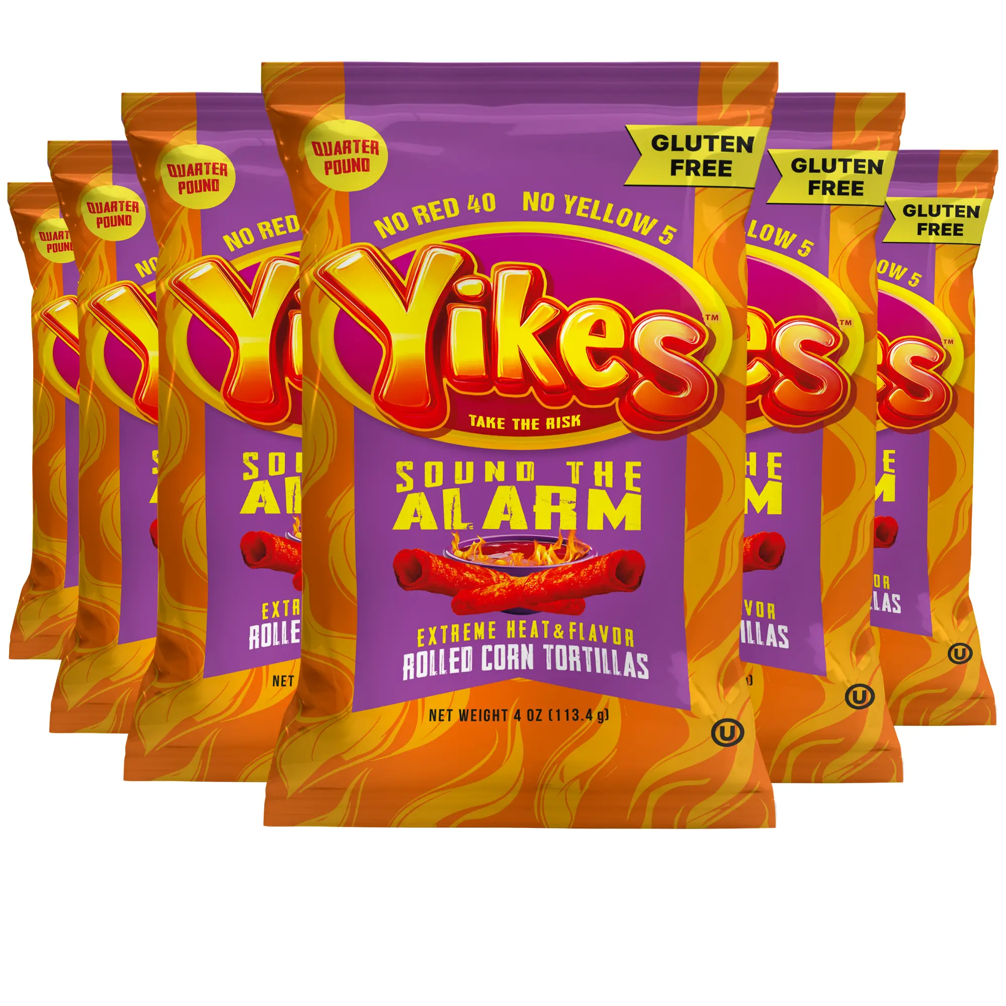 Yikes Sound The Alarm Extra Hot Spicy Potato Chips 4oz Bags (Pack of 6) Yikes Sound The Alarm Extra Hot Spicy Potato Chips 4oz Bags (Pack of 6)