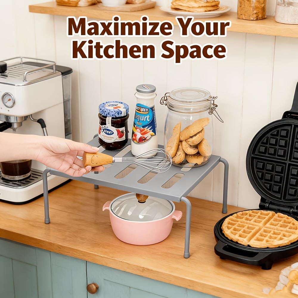 Telescopic Adjustable Storage Shelf 1 Pack - Expandable Space Saving Rack for Shoes Storage Boxes, Closet Organizer Shelf for Bedroom Closet Kitchen Bathroom Dorm