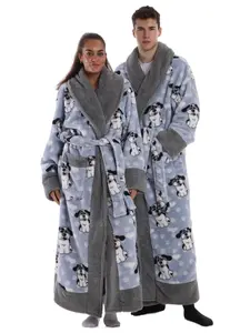 New Autumn Winter Cute Animal Print Blanket, Wearable TV Throw, Outdoor Warm Hooded Homewear, Long Sleeve Thick Couple Bathrobe, Soft Cozy Blanket, Portable Wearable Blanket