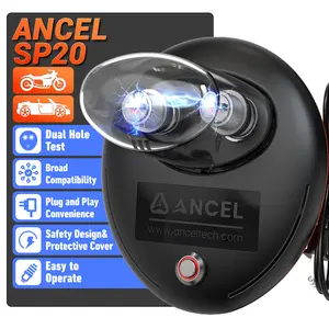 ANCEL SP20 Spark Plug Tester, Automotive Engine Ignition Coil Tester, Double Hole Testing Spark Plug Detector, Protective Cover Design, Car Ignition Analyzer Diagnostic Tool for 12V Gasoline Vehicles