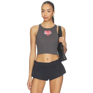 Boys Lie Signature Begee Tank Top in Charcoal