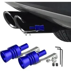 2PCS XL Turbo Whistle for Exhaust -Aluminum Alloy Universal Fit - Creates DeepTurbo Roar Sound for Cars/Trucks  Easy Install No Tools Needed