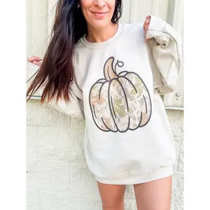 Camo Pumpkin Graphic Top
