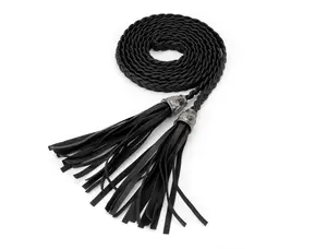 INSPIRE CHIC Women's Tassel Braided Belts Skinny Woven Waist Belts for Skirt Dress 132 cm/52 inches