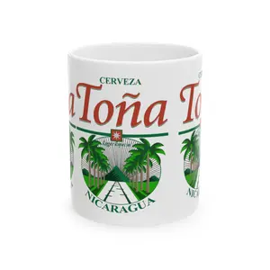 Ceramic Mug, toña cup nicaragua beer, coffee, tea, cup, drinkware, gift for beer lovers