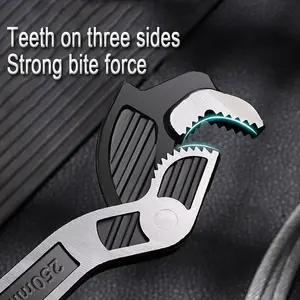 Pipe Wrench Set, Adjustable Ratchet Hand Tool with Metal Surface, 6/8/10/12-in Flexible Water Heating Pipe Solution, Tools and Gadgets