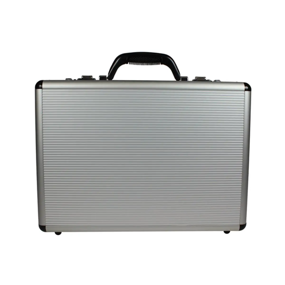 WORLD TRAVELER Fasano Men's Aluminum Attache Briefcase, 4-inch Wide Expandable Business Hard Case with Scratch-Resistant Finish & Triple-Digit Combination Locks, Metal, Extra Strength Hinges, Pen/Pencil Holders