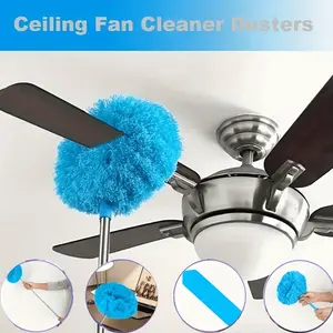 Multi-Purpose Dusting Brush with Extension Pole, Washable & Detachable Design for High Ceilings, Furniture, Car Cleaning, Ideal Christmas Gift