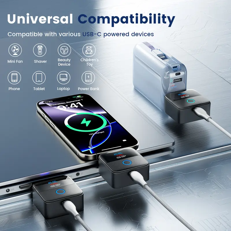 140W Type-C Physical-Disconnect Battery Power Bank - Chargeable Mobile Protection Device with Auto-Eject, Smart Auto-Stop, Anti-Overcharge Tech, Green Light, High Compatibility for Safe Overnight Use (Includes Screenless Bluetooth Earbuds, Hair Curlers) 140W Type-C Physical-Disconnect Battery Power Bank - Chargeable Mobile Protection Device with Auto-Eject, Smart Auto-Stop, Anti-Overcharge Tech, Green Light, High Compatibility for Safe Overnight Use (Includes Screenless Bluetooth Earbuds, Hair Curlers)