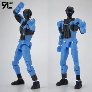 9L3D Multi-Jointed Articulated Action Figure Invincible Hero Black Mask Dummy13 Lucky13 T13 Battle Scene Dioramas Dynamic Posing