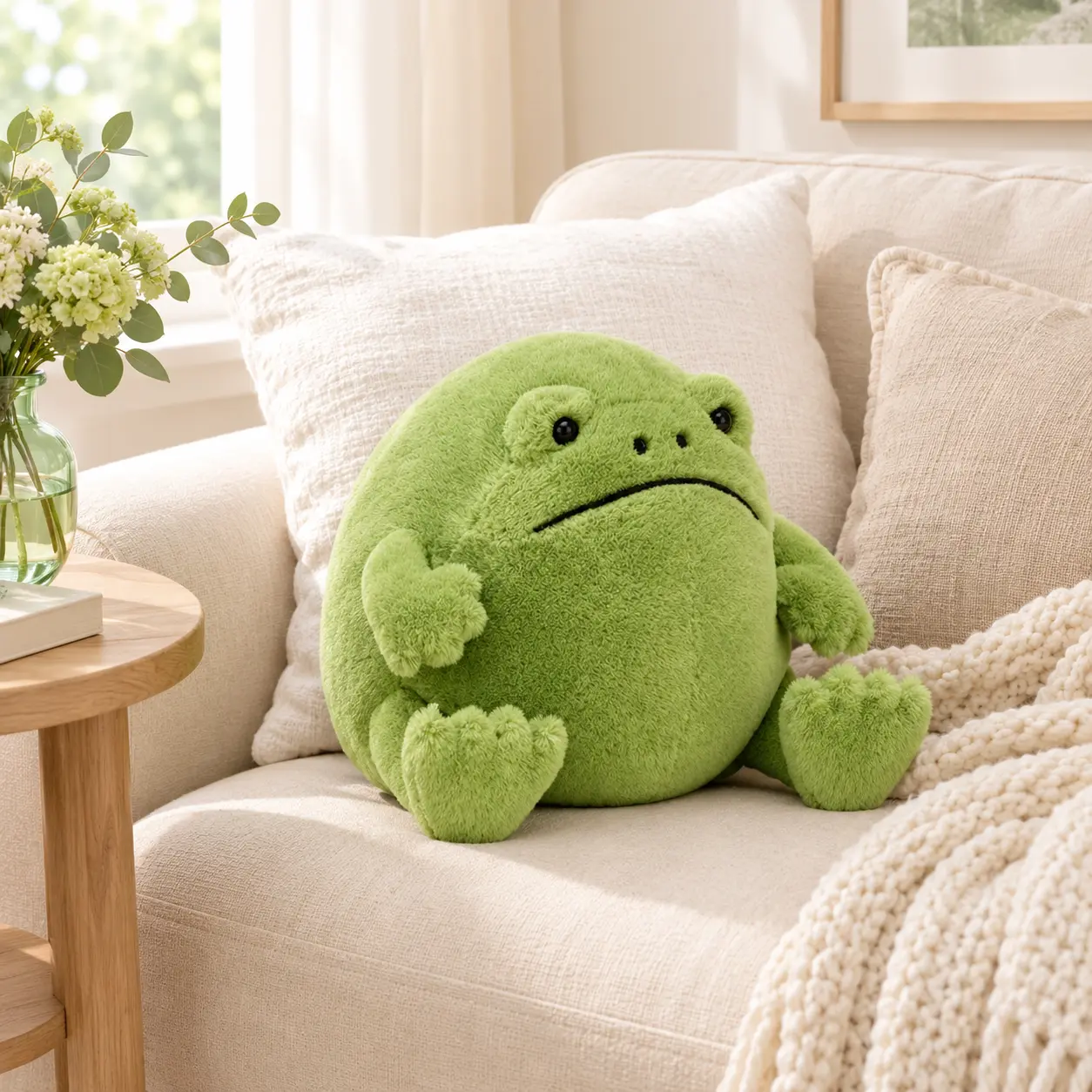 Cute Jellycat Frog Plush – Soft Green Stuffed Animal, Cozy Gift for Frog Lovers